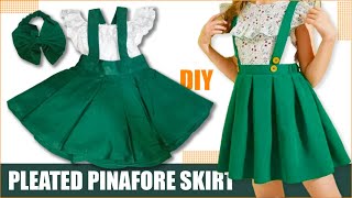 PINAFORE DRESS Tutorial  DIY APRON DRESS for BABY GIRL [upl. by Eikkin]