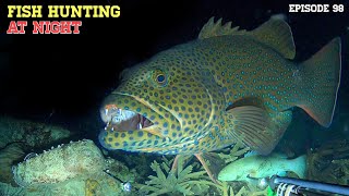 NIGHT SPEARFISHING EPISODE 98  FISH HUNTING AT NIGHT [upl. by Patience805]