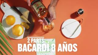 BACARDÍ 8 Años Old Fashioned Cocktail Recipe [upl. by Misty]