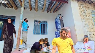 Finishing the Plastering with the Help of Babak The Happiness of the Atabak Family [upl. by Nami]