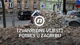 Izvanredne vijesti Nove TV  POTRES u Zagrebu 2232020 [upl. by Henning]