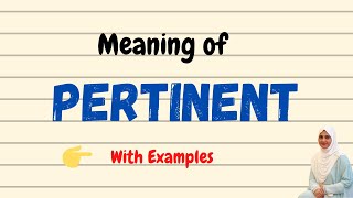 Daily vocabulary  Pertinent Meaning  Vocabgram [upl. by Hazeghi291]