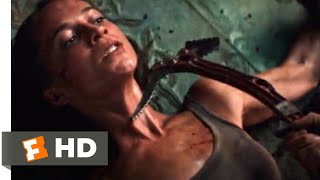 Lara Croft Tomb Raider Defeating the Guardian Statues of Angkor HD CLIP [upl. by Ardnahc141]