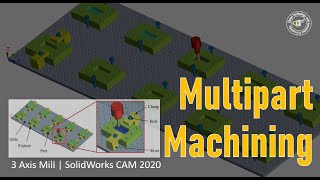 Multipart Machining  SolidWorks CAM 2020 [upl. by Cruickshank]