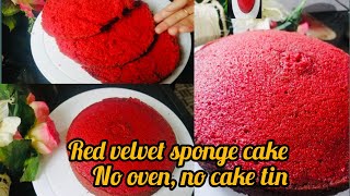 basic red velvet sponge cake recipe1kg basic red velvet cake without oven2 egg red velvet cake [upl. by Aneem902]