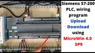 Siemens S7200 PLC wiring program upload  download using MicroWin 40 SP9  English [upl. by Esserac]