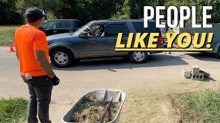 Neighbor PULLS UP on me YELLING while helping out a family IN NEED [upl. by Ahseim]