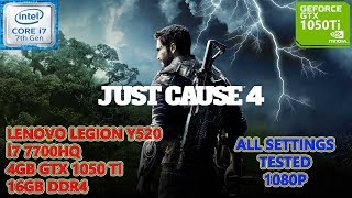 Just Cause 4 i7 7700HQ GTX 1050 Ti All Settings Tested [upl. by Robson823]