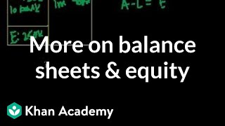 More on balance sheets and equity  Housing  Finance amp Capital Markets  Khan Academy [upl. by Akiemaj]