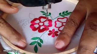 How to learn embroidery stitches  Embroidery floral designs  Afsana designs [upl. by Oirramaj345]