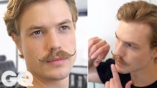 How to Trim amp Style a Handlebar Mustache [upl. by Arrekahs]