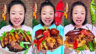 Eating Mei Cai Kou Rou Pork Belly And Braised Pork And PigsTrotters Asmr Mukbang Ep38 [upl. by Idalia]