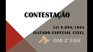 Contestação Cível Juizado Especial modelo prático [upl. by Assirralc]