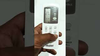 Haier Ac Remote Control Full Function  haier ac remote function short videohaierac remotecontrol [upl. by Lexis]