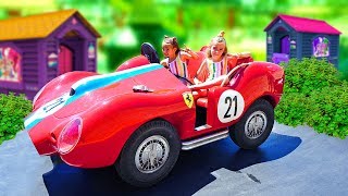 FERRARILAND CON MI COCHE 🚗 DRIVE THRU 👶 PRETEND PLAY BY LAS RATITAS [upl. by Atinad542]