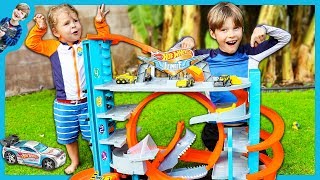 NEW HOT WHEELS Ultimate Garage Playset with SHARK ATTACK [upl. by Golliner]