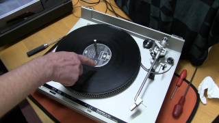 Technics SLB500 Auto stacking record player Repair service test [upl. by Hennahane262]