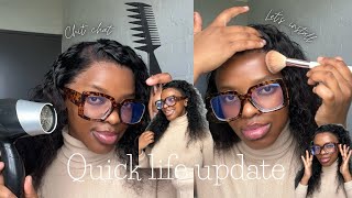 I’M FINALLY BACK BESTIES LET’S CHAT  LIFE UPDATE  MINI WIG INSTALL TUTORIAL🌸 [upl. by Rfinnej]