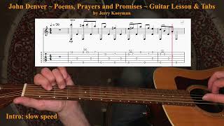 John Denver  Poems Prayers and Promises  Tutorial  TAB [upl. by Afaw788]