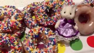 How to Make Donut Doughnuts  Sylvanian Cooking with B シルバニアファミリー [upl. by Rennold779]