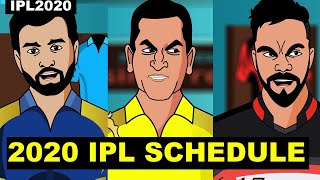 IPL 2020 schedule Spoof ft kohli Dhoni amp Rohit Sharma [upl. by Hesketh]