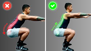 How To Squat Properly 3 Mistakes Harming Your Lower Back FIX THESE [upl. by Erret]