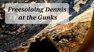 Freesoloing Dennis at the Gunks [upl. by Reinald]