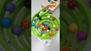 marble Run Race ASMR 167 Wooden Wave Course Colorful Marbles marblerun marblerunrace asmr [upl. by Dlorah]