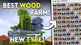 Minecraft All Trees Wood Farm Tutorial  Simple  20000 PHR [upl. by Tenahs]