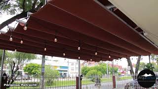 PERGOLA RETRACTIL CUBIERTA EXTENSIBLE ARQUITENSO SAS CALI COLOMBIA [upl. by Arbma297]