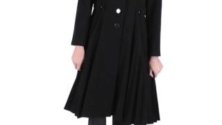 George Simonton Side Pleat Coat  Wool Blend For Women [upl. by Zadack]