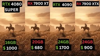 RTX 4080 SUPER vs RX 7900 XT vs RTX 4090 vs RX 7900 XTX [upl. by Ahseenat]