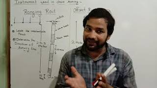 Chain survey Ranging rod amp Offset rod  stripband length in ranging rod  Upsssc je  Ssc je Rrb [upl. by Wald]