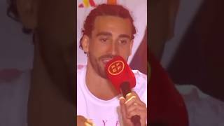 Cucurella singing for Haaland in Spanish  euro2024 celebrations in Madrid [upl. by Molahs]