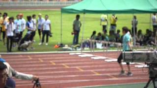 Leeteuk fancam 110827 Idol Sports Leeteuk practice actual jump over a hurdle [upl. by Yleme]