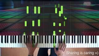 Mario Kart 8 Rainbow Road Synthesia  improv How To Play Piano Tutorial [upl. by Stoecker]