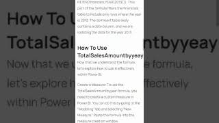 Calculate Yearly Sales Using DAX Functions In Power Bi [upl. by Roxanna755]