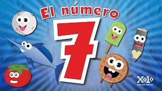 Número 7 en español para niños  Videos Aprende [upl. by Jehiel232]