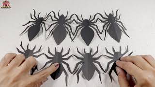 How to make paper spiders  How to make spiders for Halloween  Halloween Special [upl. by Nylassej]