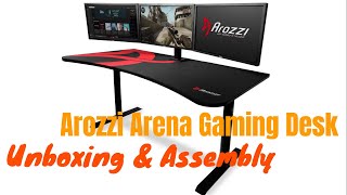 Arozzi Arena Gaming Desk  Unboxing amp Assembly [upl. by Hosbein616]