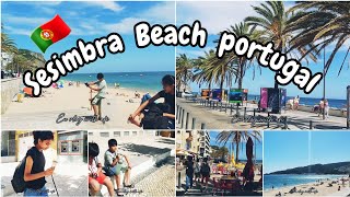 Our Holidays Routine in Portugal Euvlogwithafi 🇵🇹 Sesimbra beach ⛱ [upl. by Iccir]