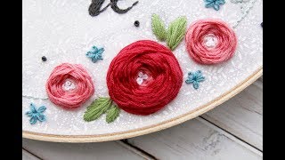 Woven Roses Embroidery Stitch Tutorial [upl. by Izzy362]