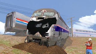 AMTRAK Train COLLISION and DERAILMENT [upl. by Gardiner]