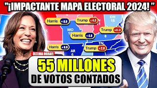 ¡¡¡INCREÍBLES RESULTADOS DE VOTACIÓN TEMPRANA ¡Impactante Mapa Electoral 2024 Kamala vs Trump [upl. by Aissila541]