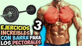 Los 3 EJERCICIOS Con BARRA 📢 Para DESARROLLAR 👉 Unos PECTORALES Musculosos Y Marcados  Ganar PECHO [upl. by Airotcivairam684]