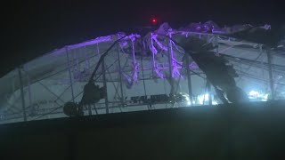 Roof of iconic Tropicana Field ripped off in hurricane winds [upl. by Darius]