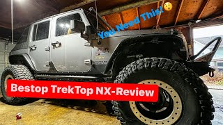 WATCH BEFORE YOU BUY Bestop TrekTop NX For Jeep Wrangler JKU [upl. by Marl]