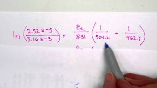 arrhenius equation example [upl. by Attebasile]