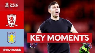 Middlesbrough v Aston Villa  Key Moments  Third Round  Emirates FA Cup 202324 [upl. by Llain]