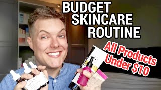 My BUDGET SKINCARE ROUTINE  Drugstore Skin Care Favourties Under 10 [upl. by Ssenav]